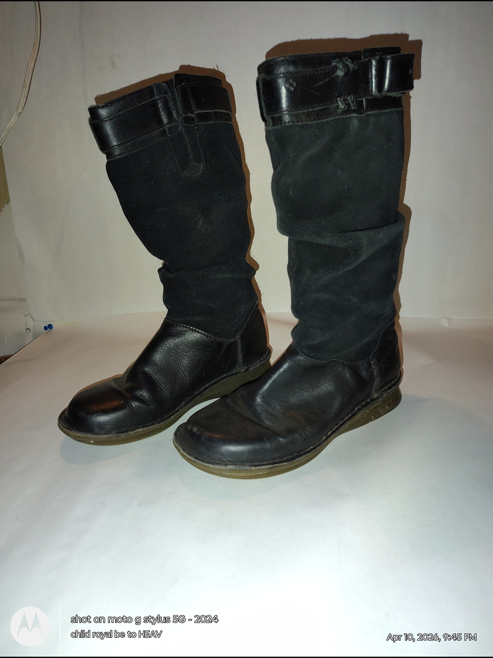 Woman's Doc Martens Black Leather and Suede Knee High Boots